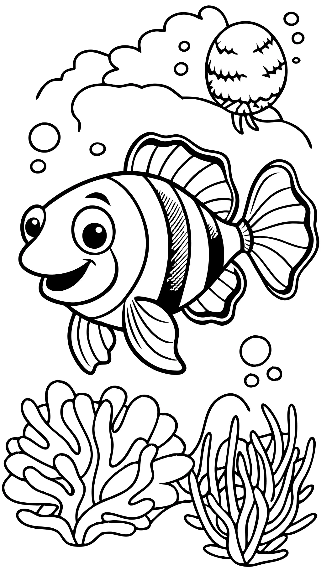 coloriages de poisson clown